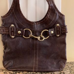 COACH Brown Laced Ergo Hobo Handbag #11225
